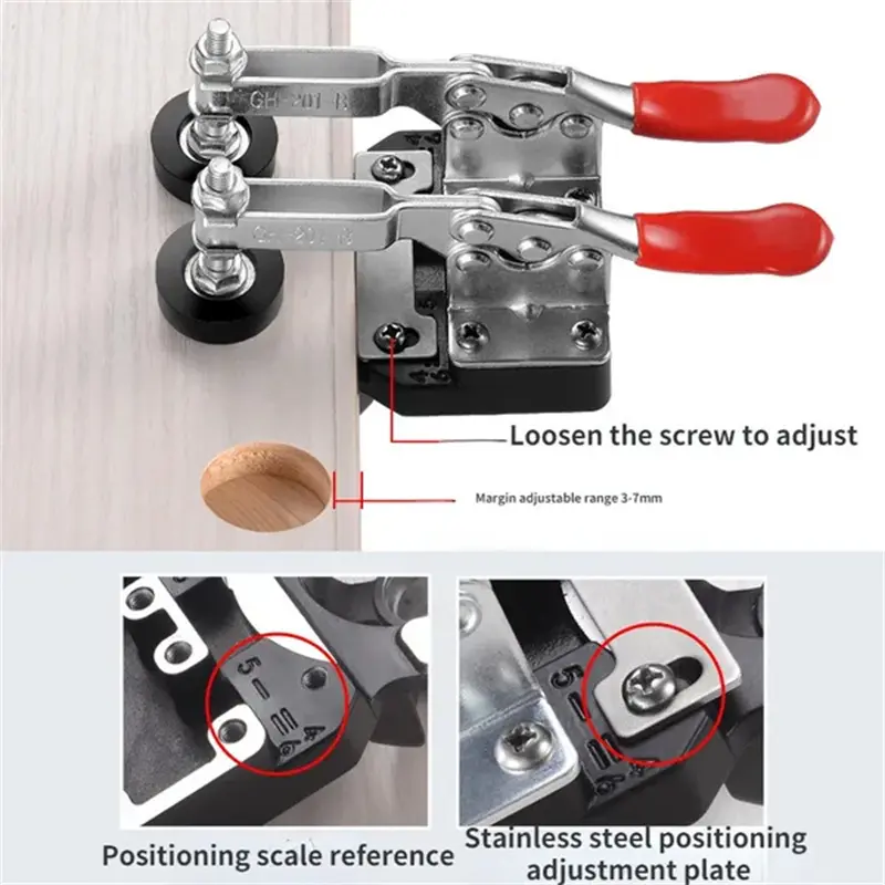 Woodworking Hole Drilling Guide Locator 35mm Hinge Boring Jig Efficient Template Door Cabinet Hole Punching Opener Installation