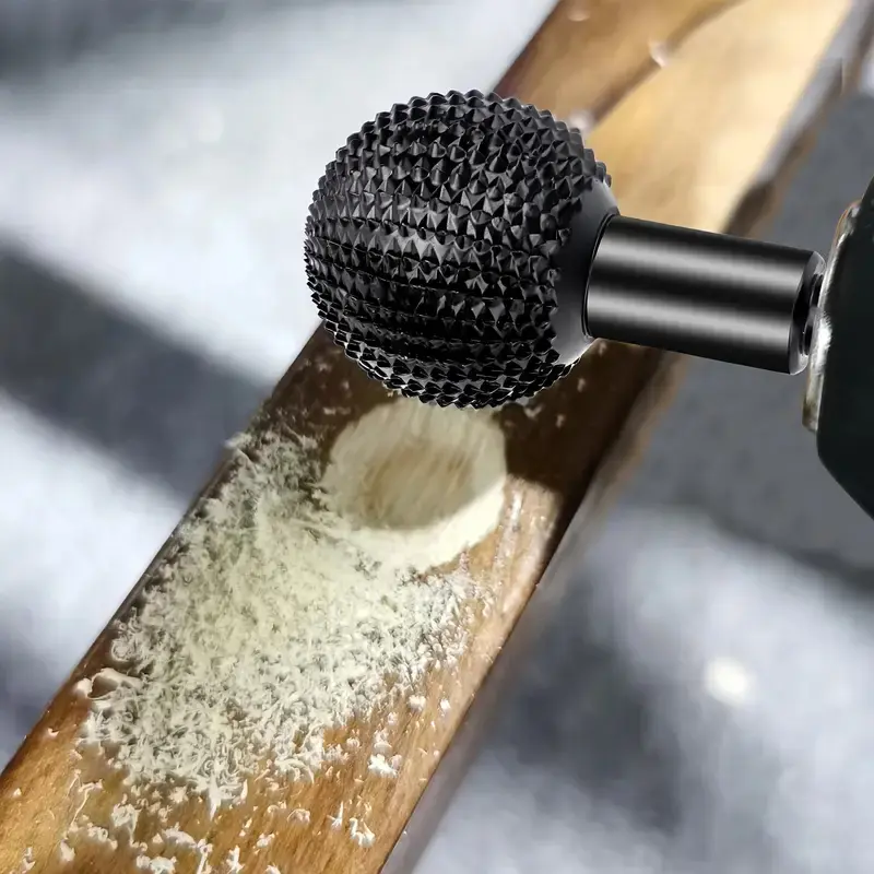 1pc 41.2mm Carbon Steel Rotary Burr Ball Gouge Grinding Head Multifunctional Woodworking Angle Grinder Carving Accessories