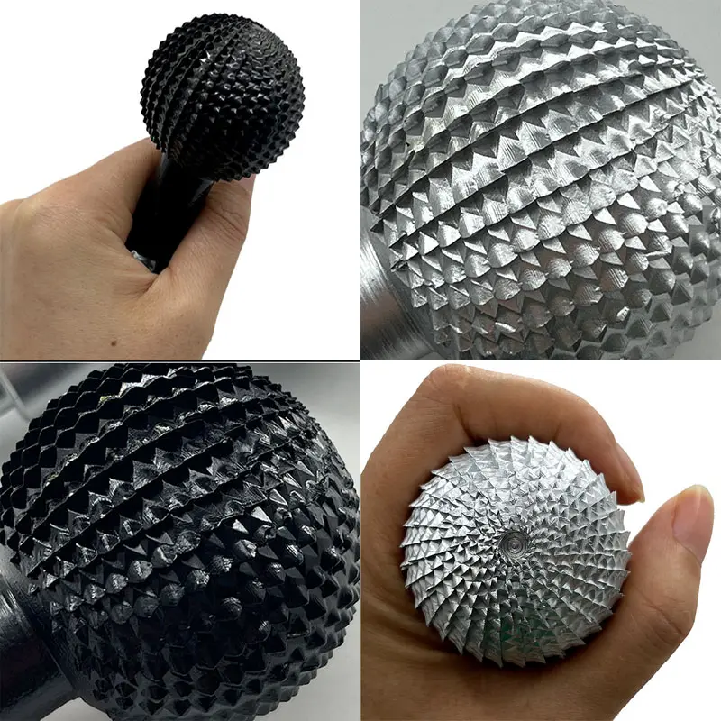 1pc 41.2mm Carbon Steel Rotary Burr Ball Gouge Grinding Head Multifunctional Woodworking Angle Grinder Carving Accessories