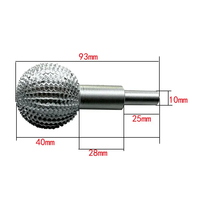 1pc 41.2mm Carbon Steel Rotary Burr Ball Gouge Grinding Head Multifunctional Woodworking Angle Grinder Carving Accessories