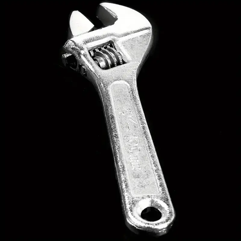 1pc 4Inch Adjustable Wrench High Carbon Steel Portable Mini Plumbing Open-End Spanner Household Multifunctional Manual Tools