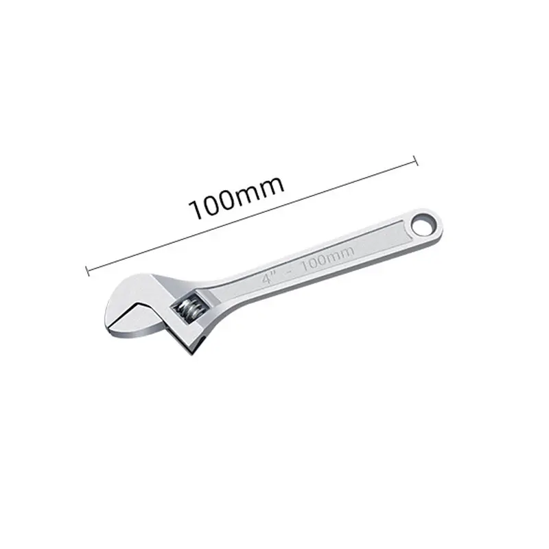1pc 4Inch Adjustable Wrench High Carbon Steel Portable Mini Plumbing Open-End Spanner Household Multifunctional Manual Tools