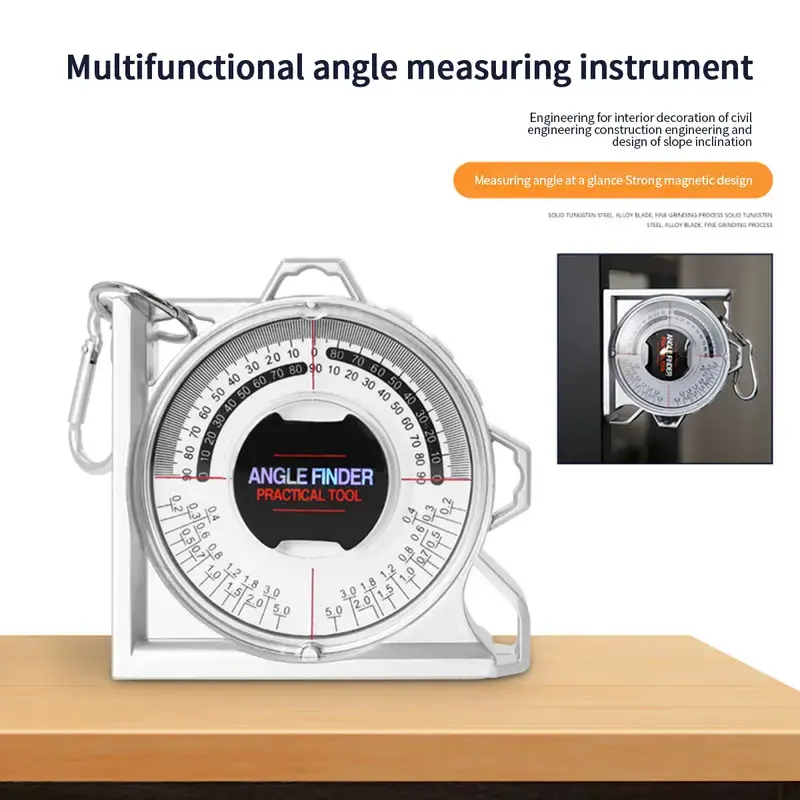 Angle Finder Magnetic Angle Locator Slope Protractor Inclinometer Level Meter Clinometer Angle Gauge Measuring Instruments