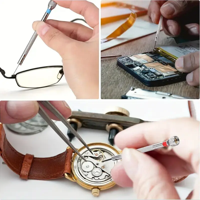 28pcs 0.6-2.0mm Precision Screwdriver Micro Cross Screwdriver Kit For Watch Repair Eyeglasses Jewelry Electronics Maintenance