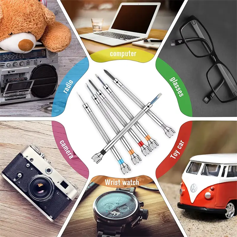 28pcs 0.6-2.0mm Precision Screwdriver Micro Cross Screwdriver Kit For Watch Repair Eyeglasses Jewelry Electronics Maintenance