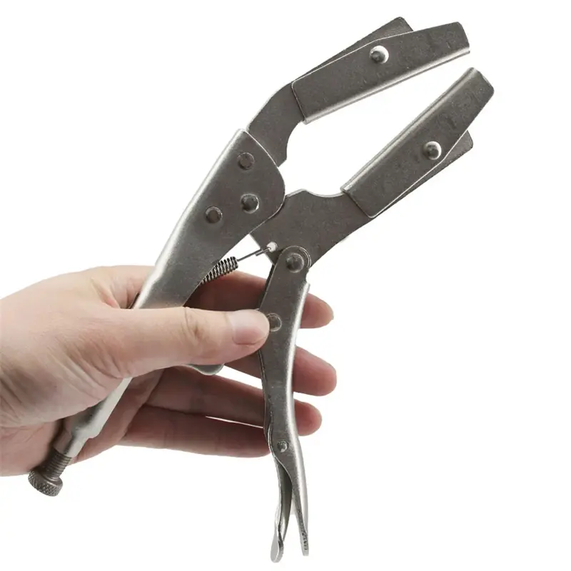 1pc 10 Inch Automotive Flat Head Hose Clamp Pliers Multifunctional Adjustable Fixed Pliers For Welding Car Repair Hand Tools