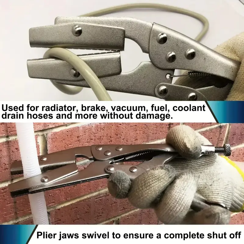 1pc 10 Inch Automotive Flat Head Hose Clamp Pliers Multifunctional Adjustable Fixed Pliers For Welding Car Repair Hand Tools
