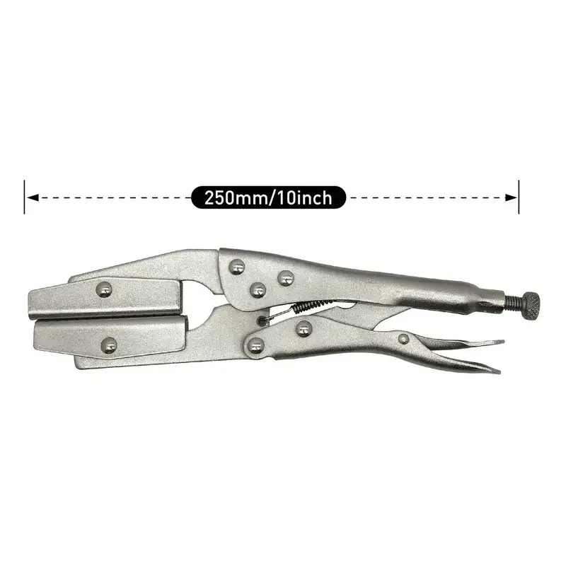1pc 10 Inch Automotive Flat Head Hose Clamp Pliers Multifunctional Adjustable Fixed Pliers For Welding Car Repair Hand Tools