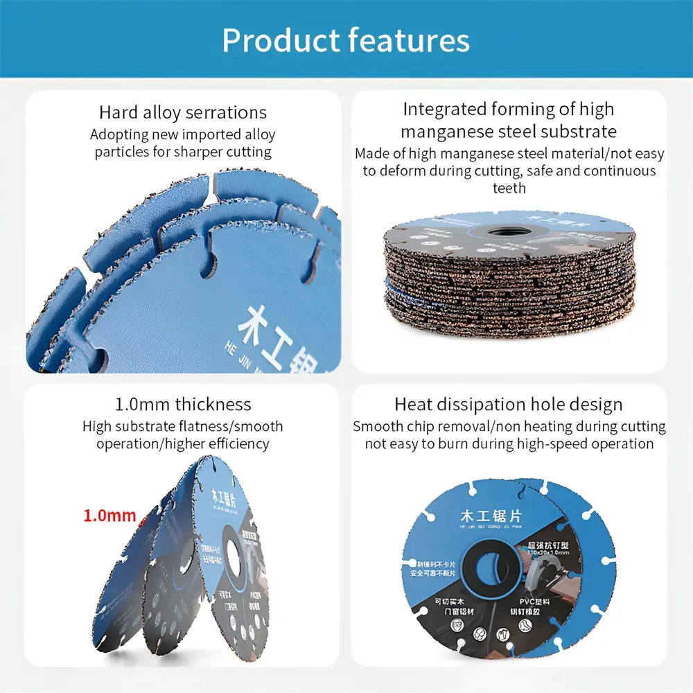 Composite Multifunctional Cutting Saw Blade 105/110mm Ultra-thin Saw Blade Ceramic Tile Glass Cutting Disc for Angle Grinder