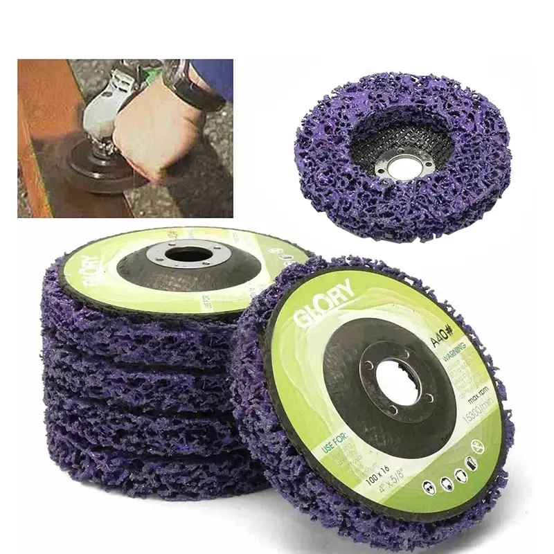1PCS 100mm Coral Disc Poly Strip Disc Diamond Grinding Wheel Flap Disc for Angle Grinder Paint Rust Removal Clean Abrasiv