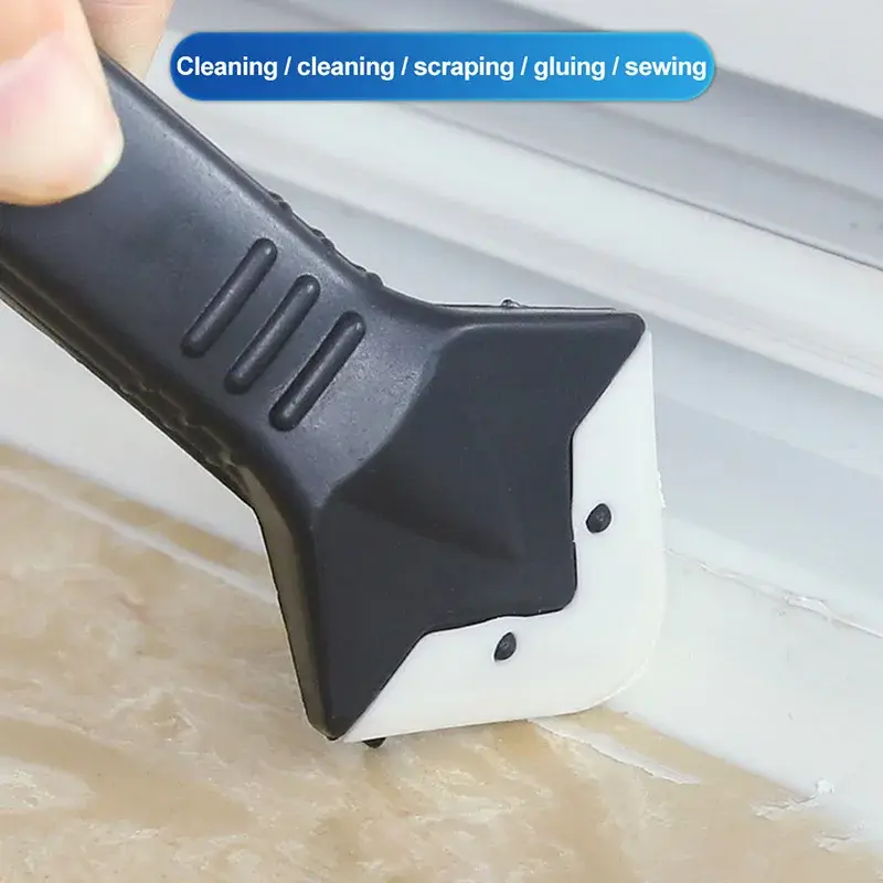 Silicone Scraper Glue Remover Knife Angle Beauty Crevice Spatula Tool Grout Scraper Kit 5in1 Multifunction Coner Caulking Tool
