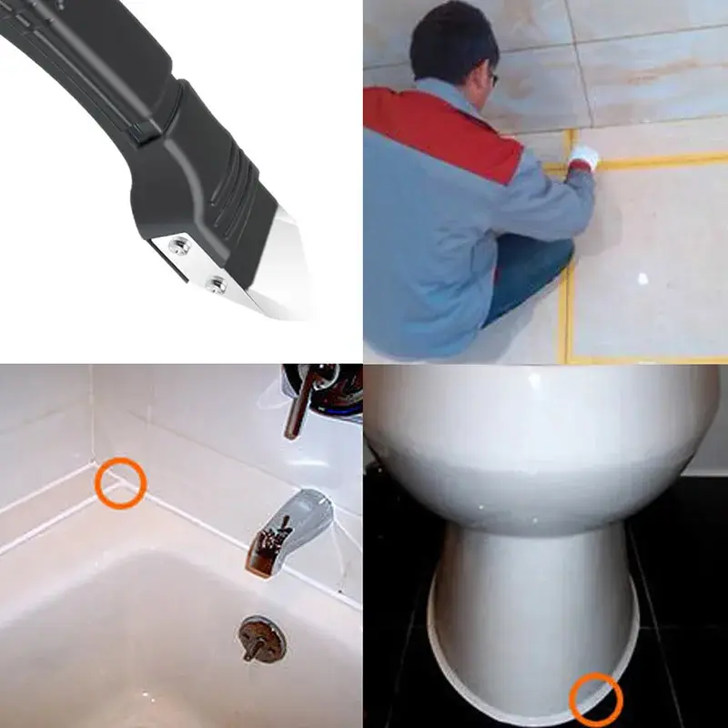 Silicone Scraper Glue Remover Knife Angle Beauty Crevice Spatula Tool Grout Scraper Kit 5in1 Multifunction Coner Caulking Tool
