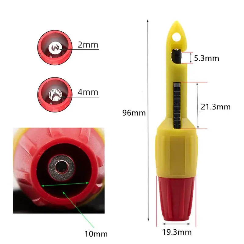 Insulation Wire Piercing Puncture Probe Test Hook Clip with 2mm/4mm Socket Auto