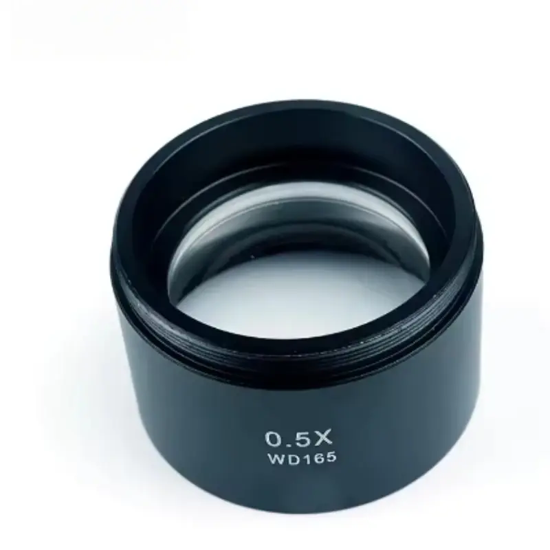 Wd165 0.5X Stereo Microscope Auxiliary Objective Lens Barlow Lens with 1-7/8 Inch(M48Mm)Mounting Thread