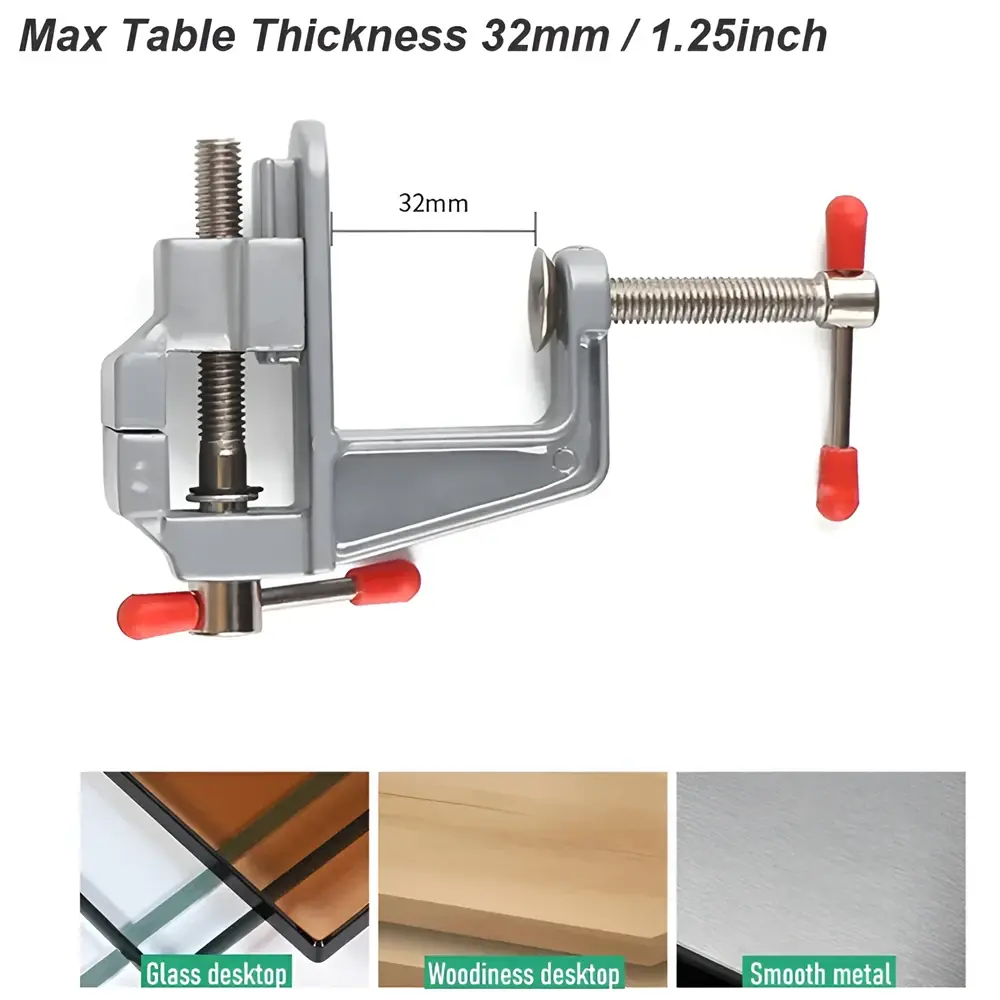 1pc Mini Aluminum Hobby Vice - Compact Multifunctional Clip Workbench, Small Repair, and DIY Projects - Durable, Adjustable