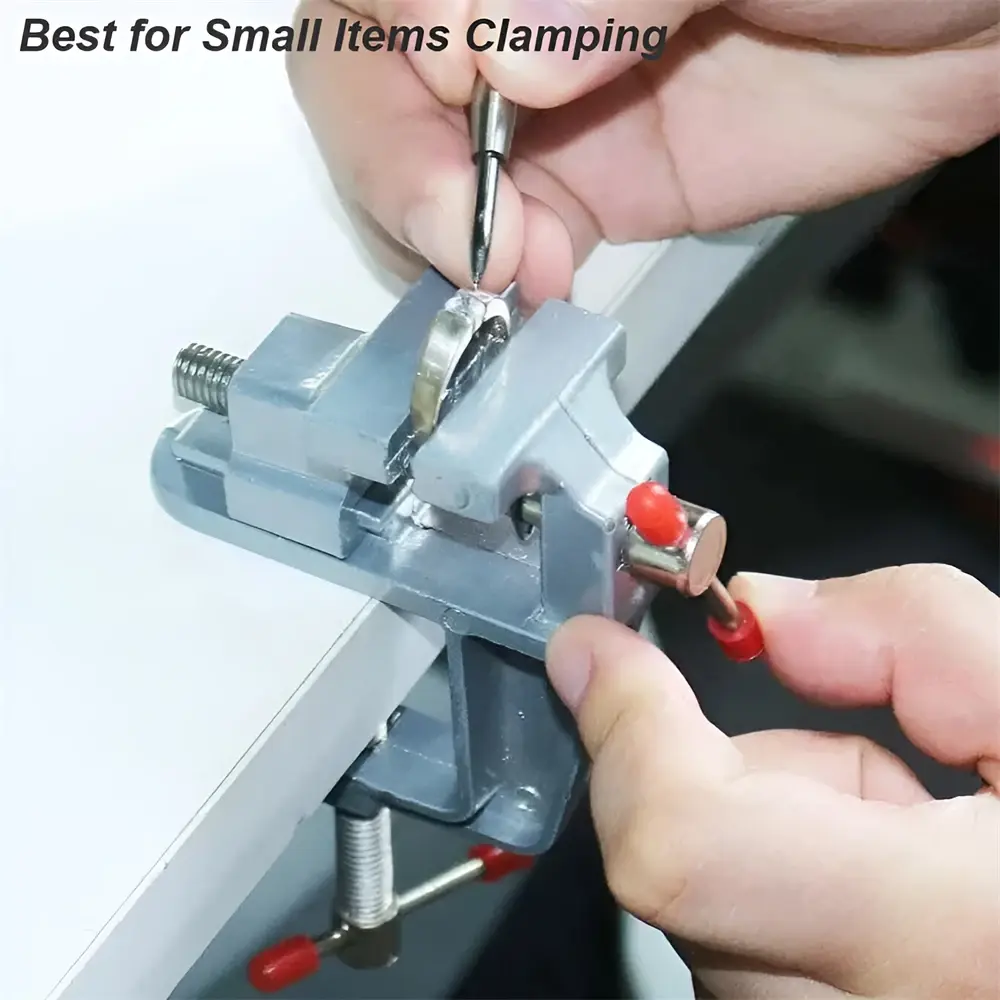 1pc Mini Aluminum Hobby Vice - Compact Multifunctional Clip Workbench, Small Repair, and DIY Projects - Durable, Adjustable