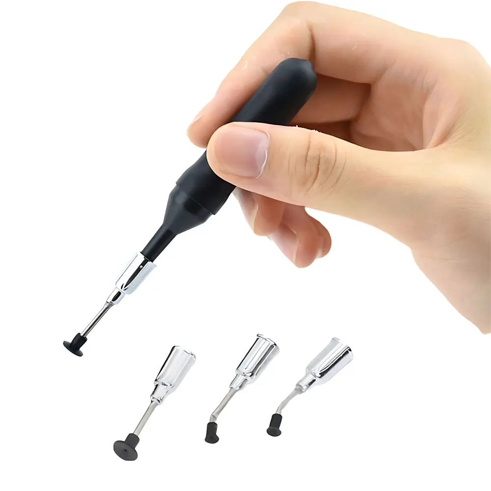 Mini IC SMD Pickup Vacuum Suction Pen Welding Pump Suction Cup Tool With 4 Suction Heads For Capacitor Resistance Chip