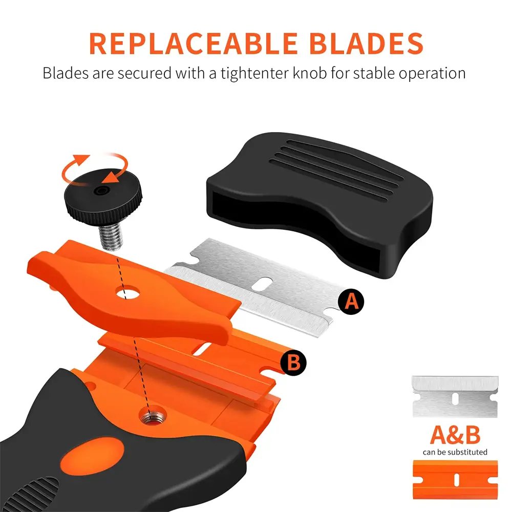 Single Double Edged Razor Blade Scraper Tool for Labels Stickers Decals Removal Auto Window Tint Vinyl Tool Application DIY Tool