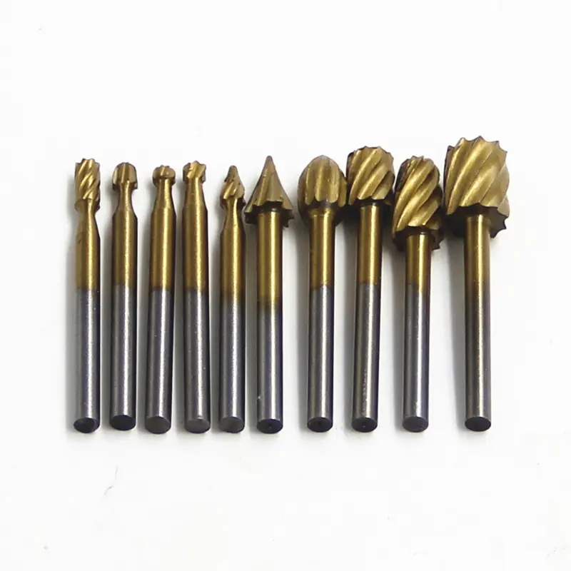 Titanium Dremel Routing Wood Rotary Milling Rotary File Cutter Woodworking Carving Carved Knife Cutter Tools  Drill Woodworking