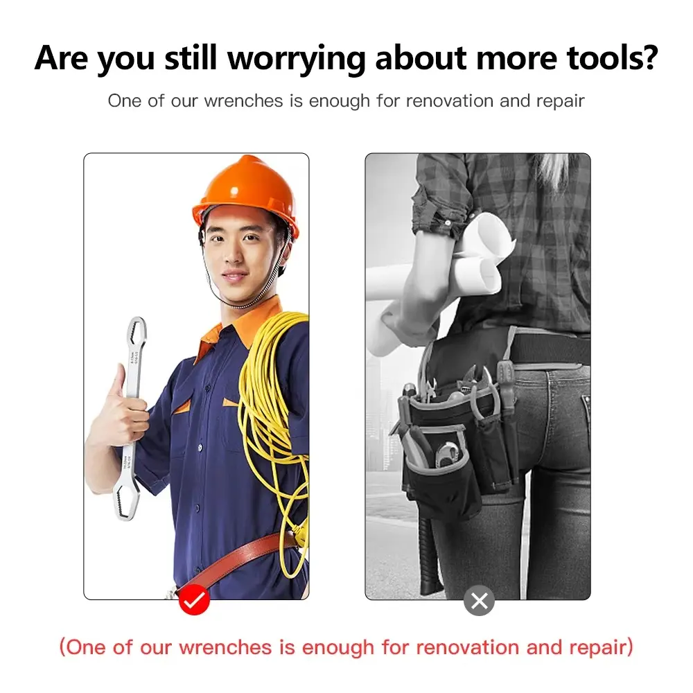 8-22mm Multi-Functional Double-Headed Plum Wrench Hexagonal Screw Cap Various Diameter Screws Nuts Screwdriver Head