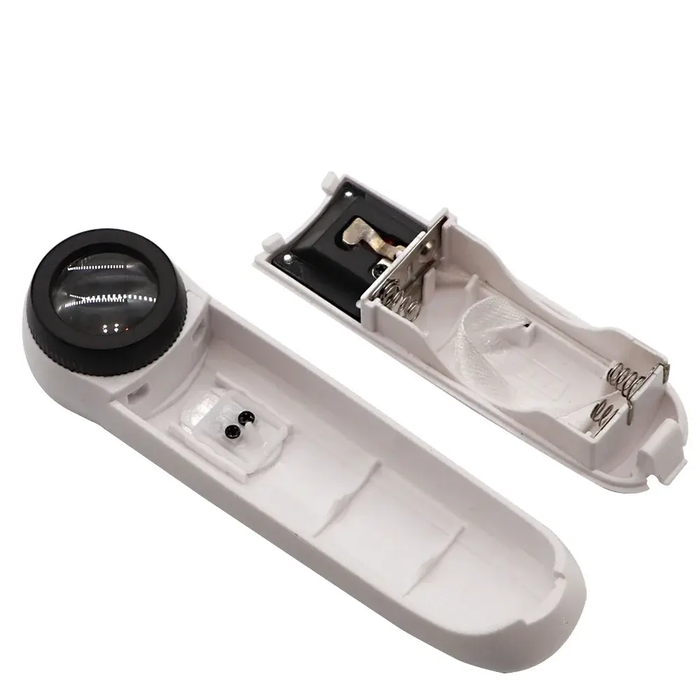 40X Handheld Magnifier with 2 LED Lights HD Magnifying Glass Illuminated Jewelers Loupe Magnifier for Diamond Jade