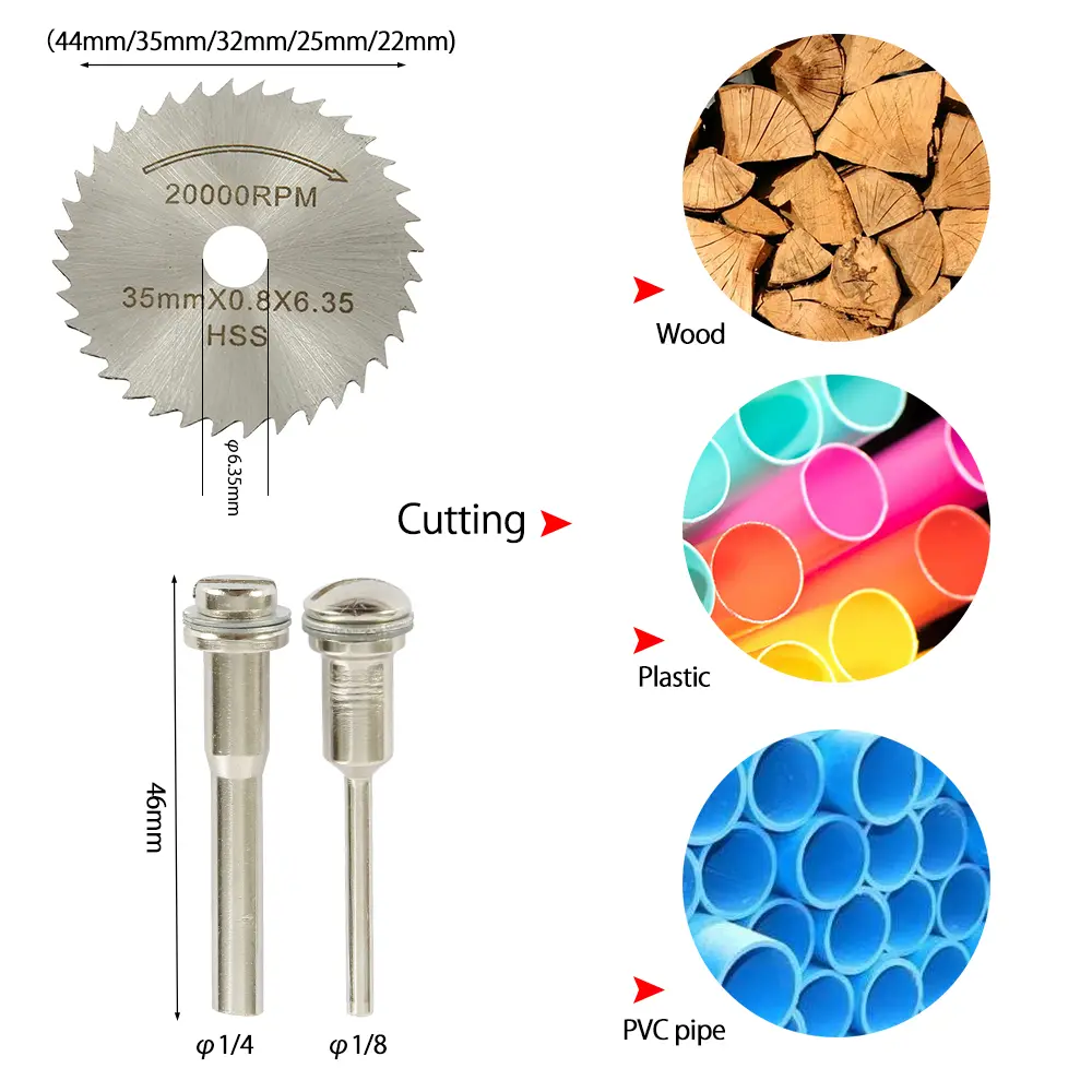 Diamond Cutting Discs Metal Saw Blade Set HSS Mini Circular Saw Blade For  Rotary Tools Resin Cut-Off Wheels Diamond