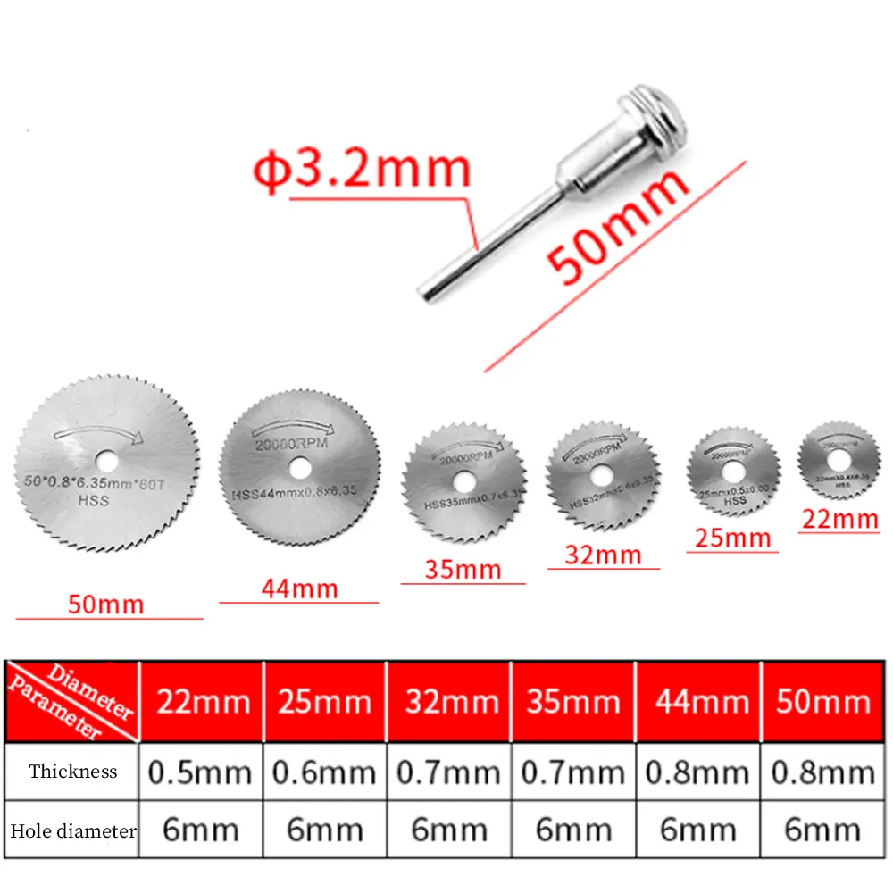 Diamond Cutting Discs Metal Saw Blade Set HSS Mini Circular Saw Blade For  Rotary Tools Resin Cut-Off Wheels Diamond
