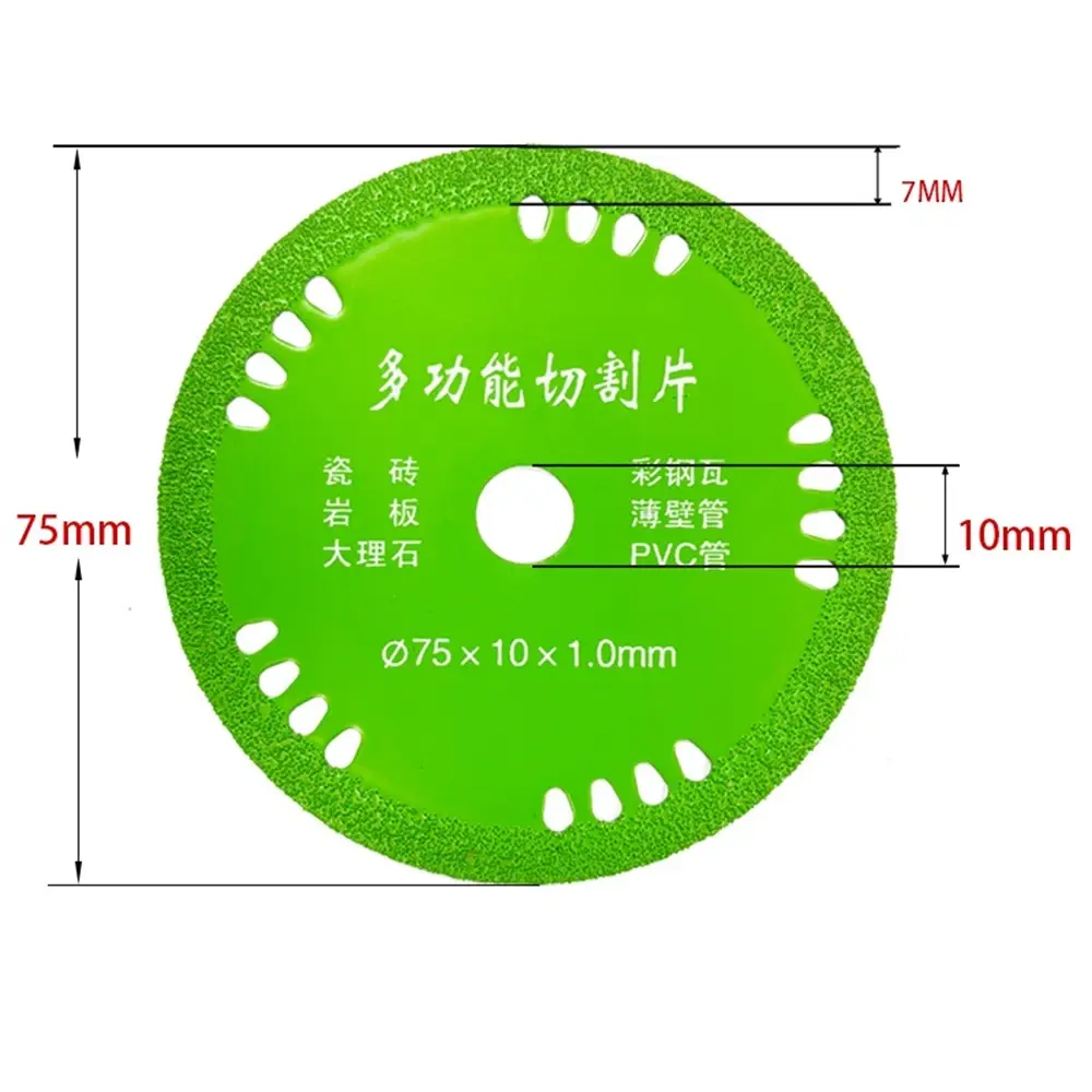 3 Inch 10mm Diamond Marble Saw Blades 75mm Glass Cutting Discs Jade Crystal Bottles Wine Grinding Cutting Grinding Discs Tools