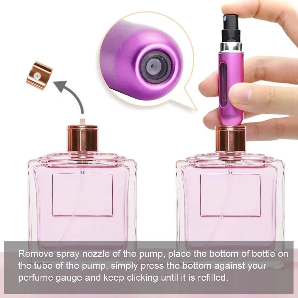 5/8ml Portable Perfume Atomizer Liquid Container For Cosmetics Mini Aluminum Spray Alcochol Empty Refillable Bottle