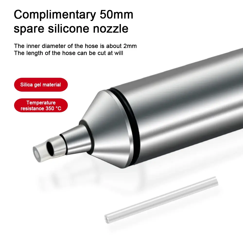 Silicone Nozzle Aluminum Alloy Powerful Desoldering Pump Manual Vacuum Soldesolder Suckerr Sucker Soldering Gun Desoldering Pump