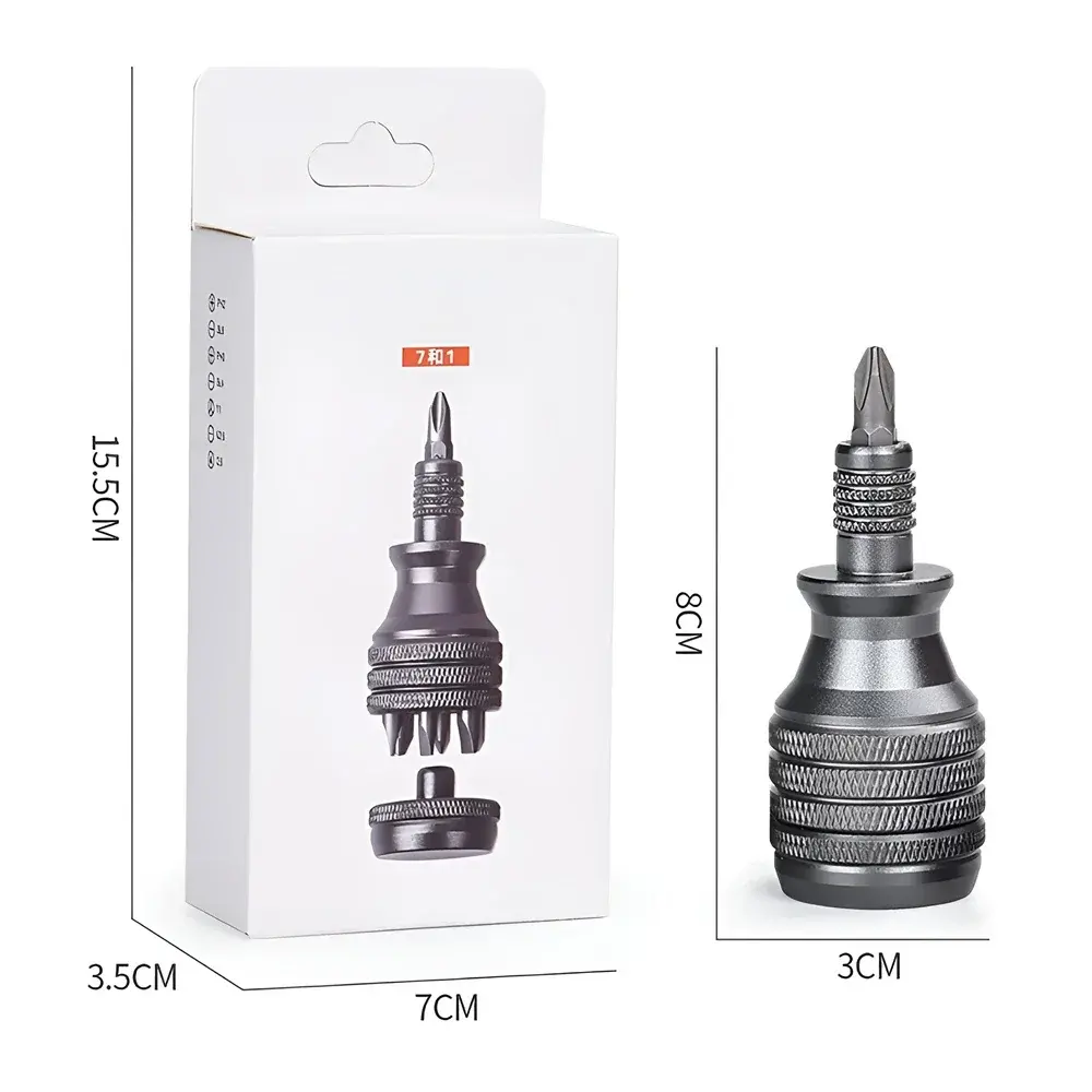 Precision Mini Screwdriver Set with 1/4 Inch Magnetic Tip 7 in 1 Multi Bit Steel Hand Tool for Electronics Repair