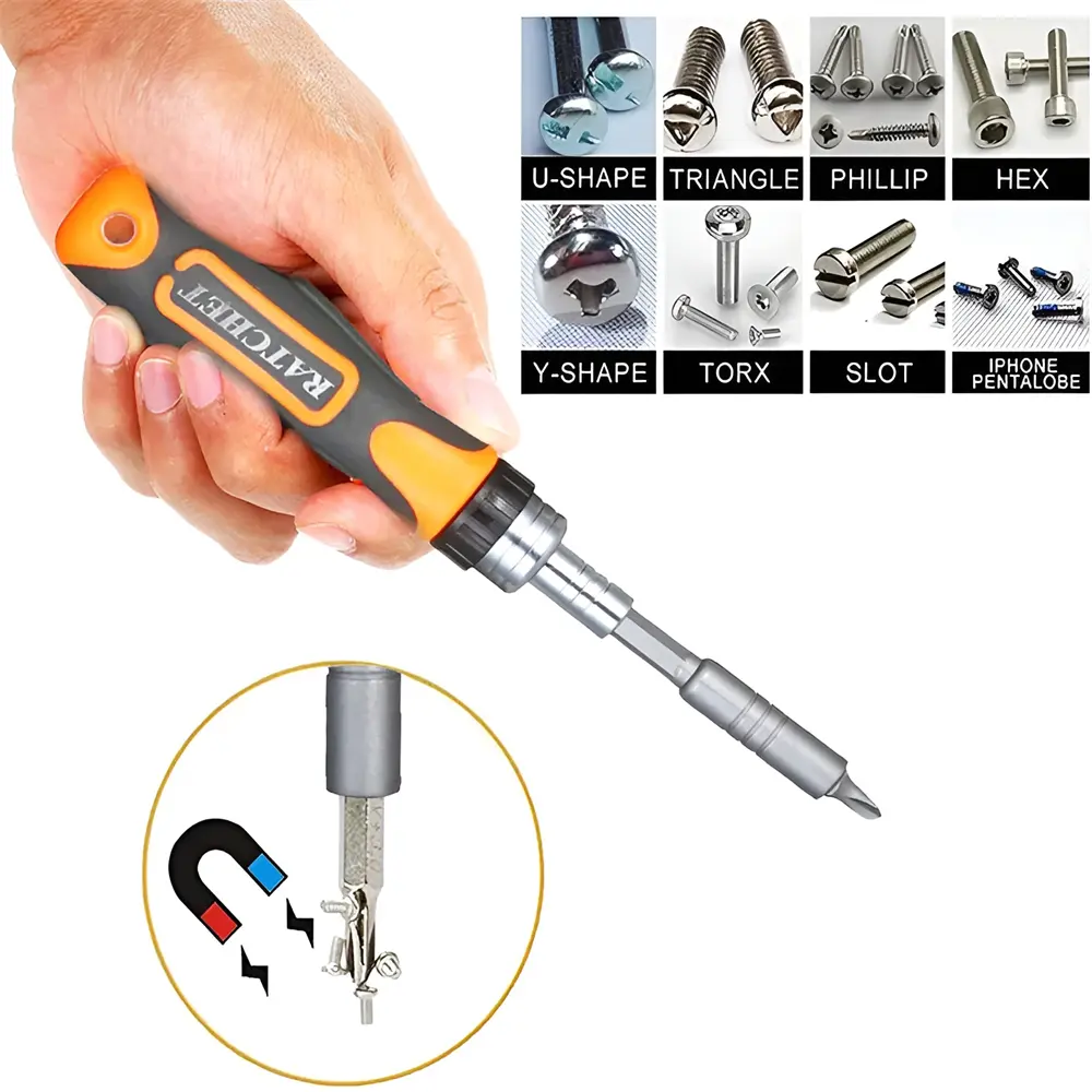 38 in 1 Ratchet Screwdriver Set Household Combination Toolbox Magnetic Screw Driver Kit Bits Multi-Purpose Screwdriver Set