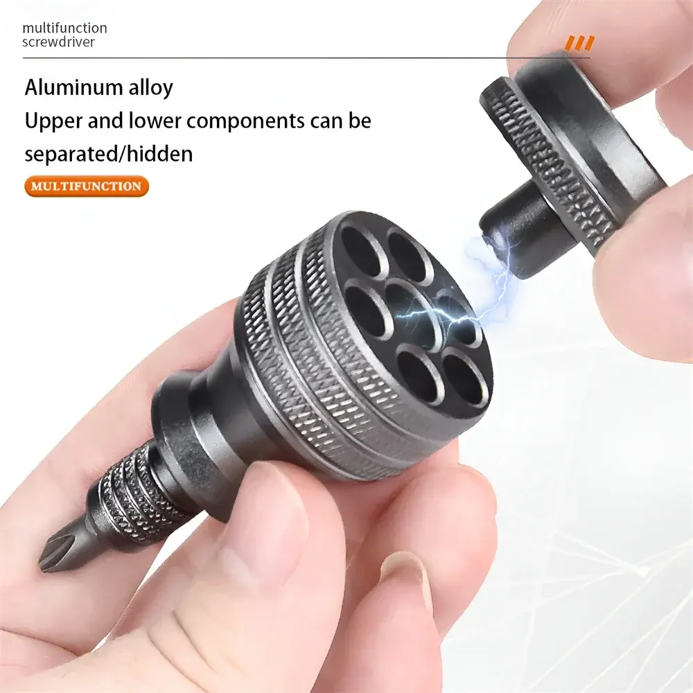 Precision Mini Screwdriver Set with 1/4 Inch Magnetic Tip 7 in 1 Multi Bit Steel Hand Tool for Electronics Repair