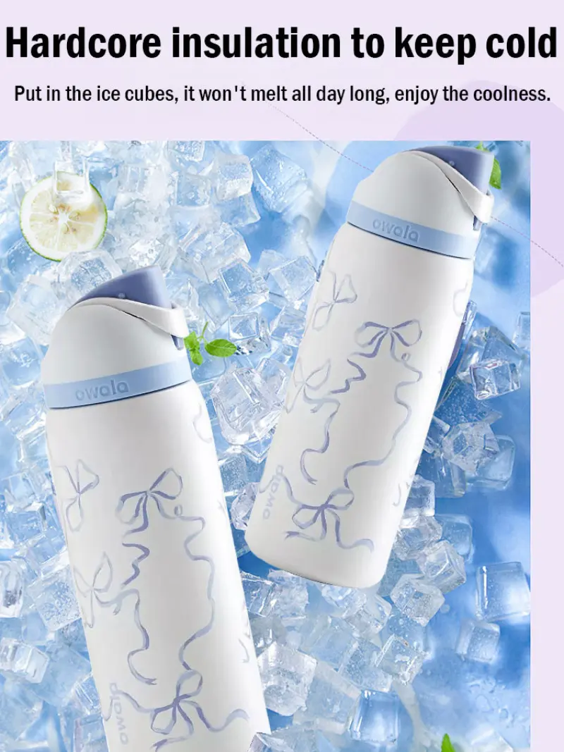 Portable Insulated Mug Double Drink Fashion Sports Water Bottle Bouncing Mug Insulated Water Bottle