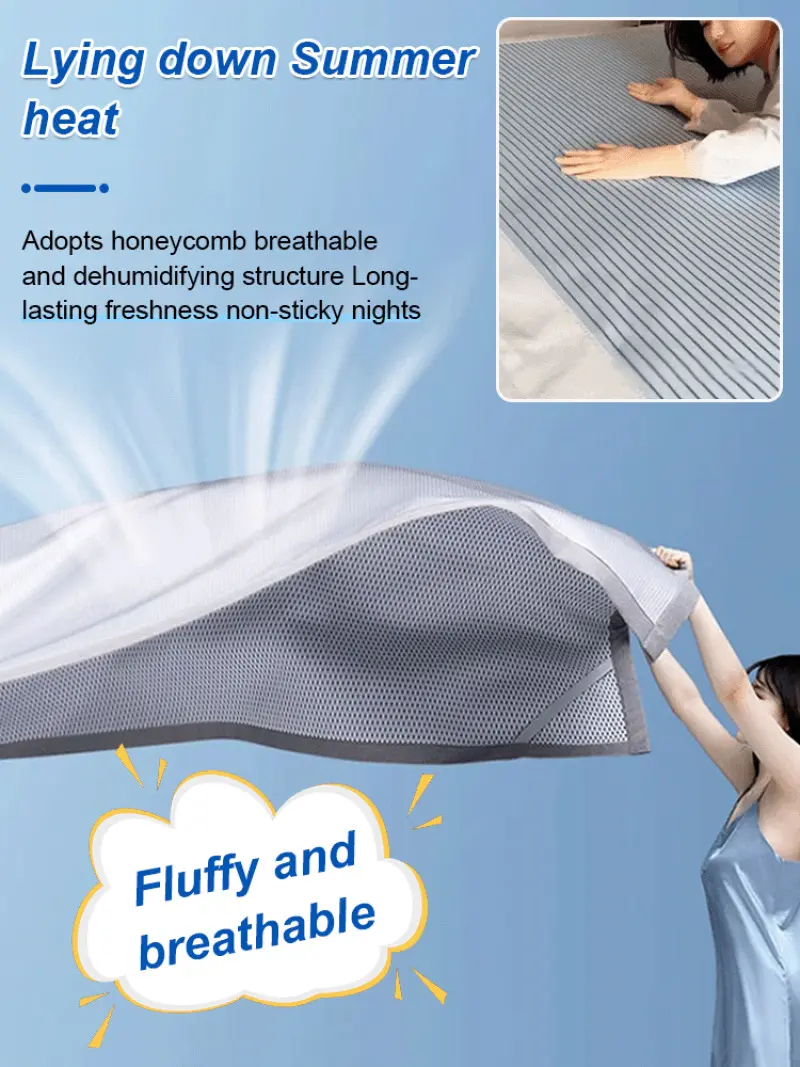 Antibacterial Ice Silk Mat Ice Silk Mat Summer Ice Silk Cooling Mats Hot Sleepers Camping Travel Antibacterial Breathable Foldab