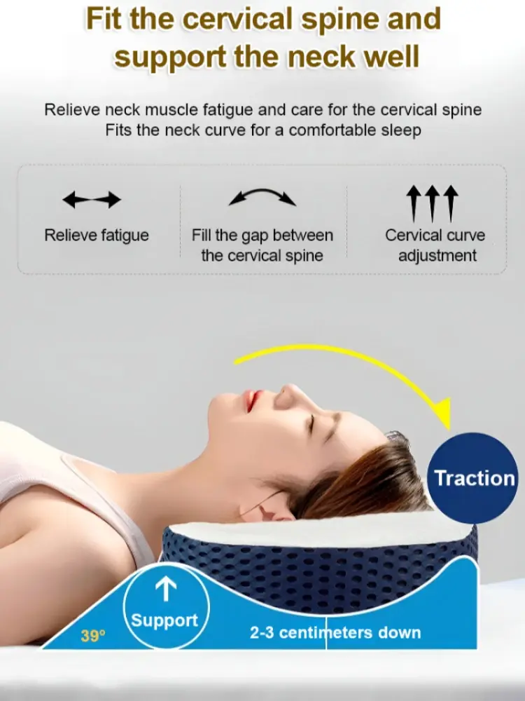 Memory Foam Bedding Pillow Neck Protection Bow Shaped Sleeping Pillows Support Head Orthopedic Relax Health Cervical Neck