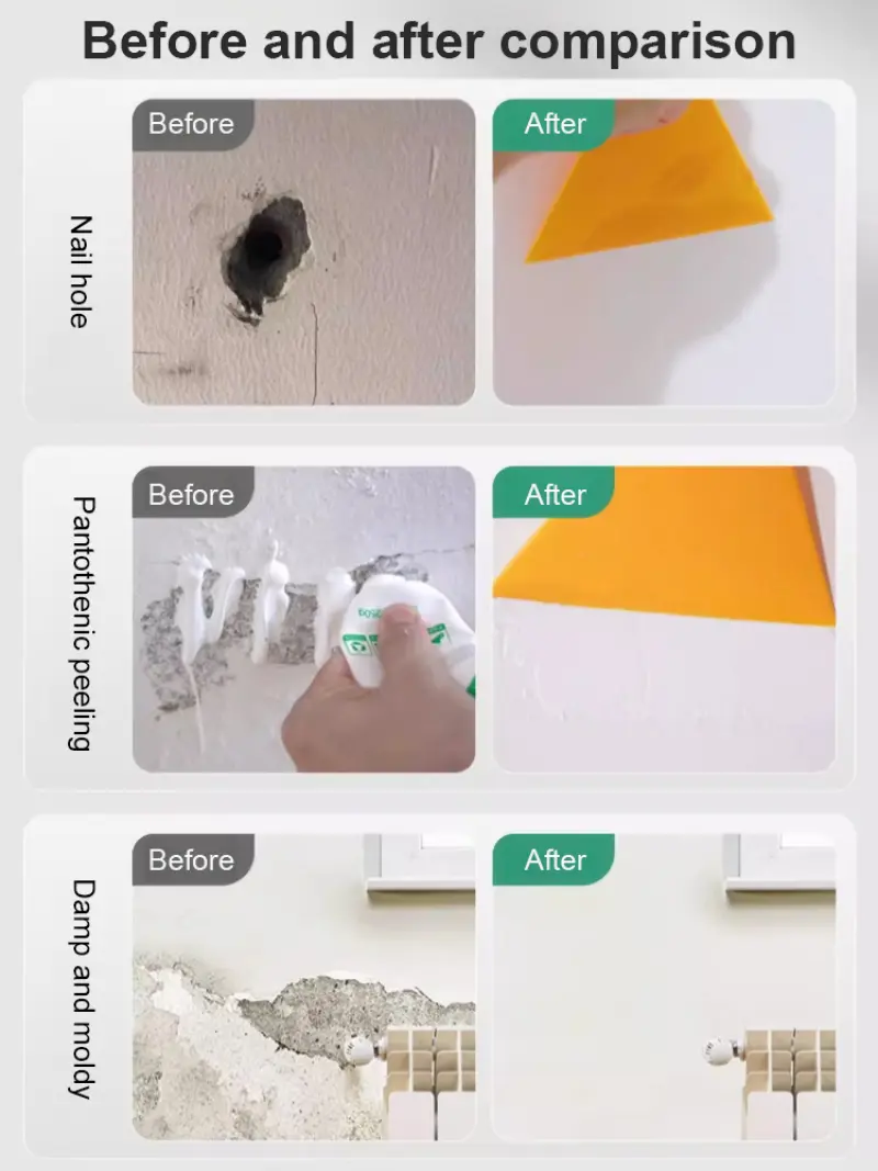Patching Paste Waterproof Wall Repair Paste White Putty Powder Household Interior Latex Paint Wall Repair