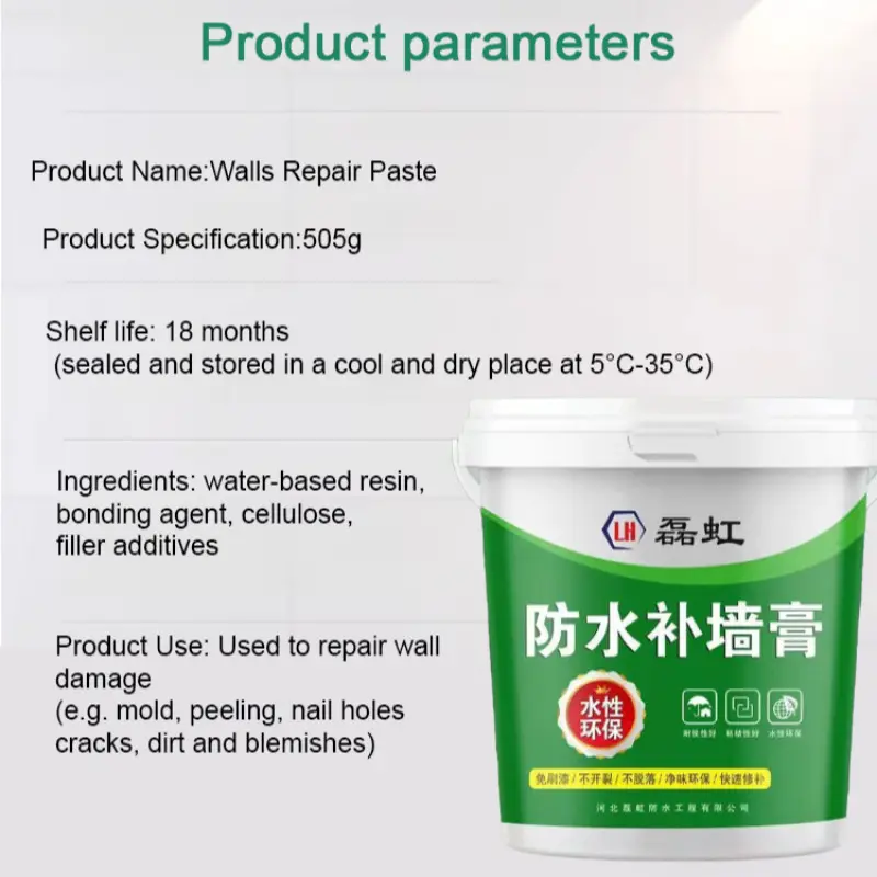 Patching Paste Waterproof Wall Repair Paste White Putty Powder Household Interior Latex Paint Wall Repair