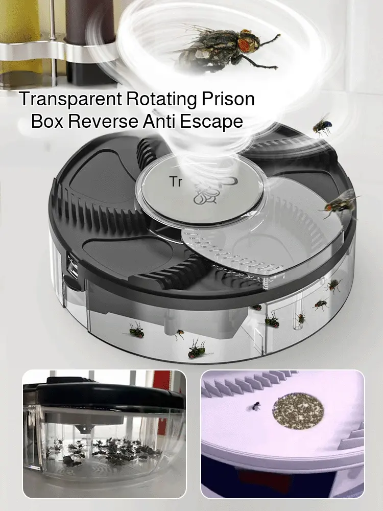 Fly Trap Fully Automatic Silent Fly Trap Bait Trap  Fly Trap Kitchen Automatic Pest Catcher Removable Insect Pest Catcher