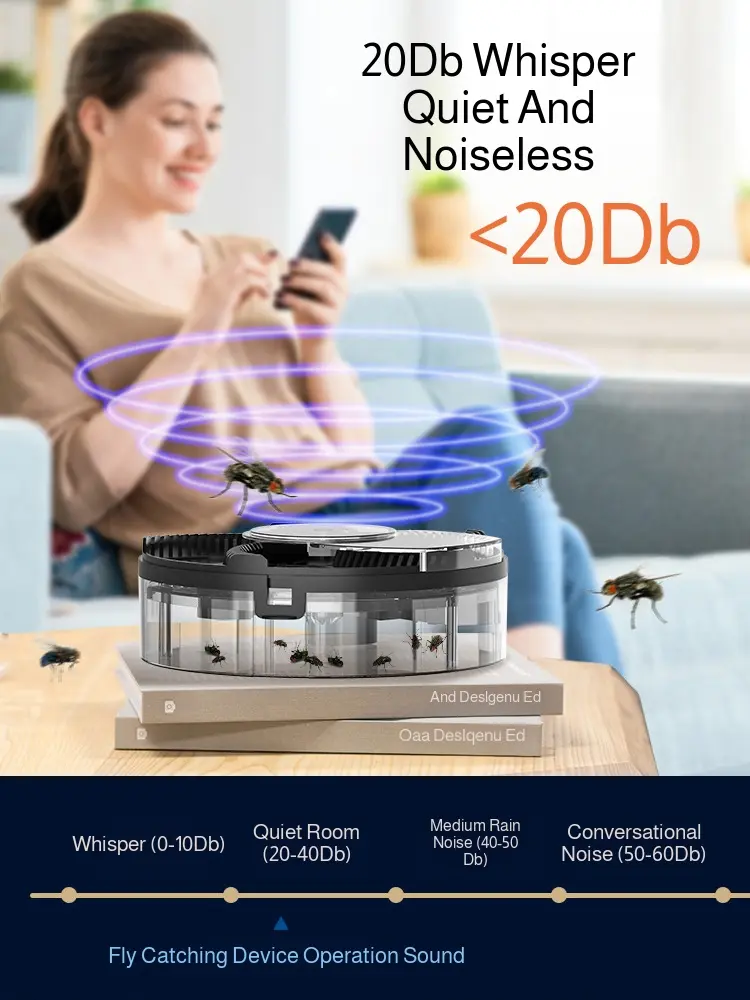 Fly Trap Fully Automatic Silent Fly Trap Bait Trap  Fly Trap Kitchen Automatic Pest Catcher Removable Insect Pest Catcher