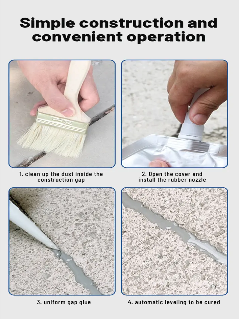 Quick-drying waterproof grouting glue roof floor wall crack repair internal and external wall waterproof grouting glue fast