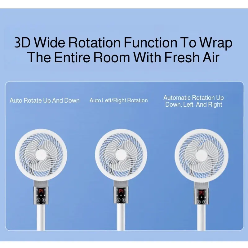 Floor Fan DC Ultra-quiet Electric Fan Power-saving Air Circulation Fan  Air Convection Spiral Turbine Cooling Fan Standing Fan