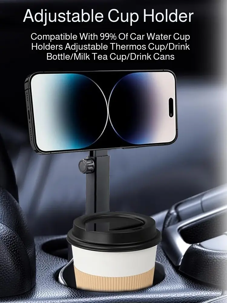 Car 2-1 Magnetic Mobile Phone Holder Cup Holder Magnetic Mobile Phone Holder Vertical Horizontal Rotation Universal Drink Holder