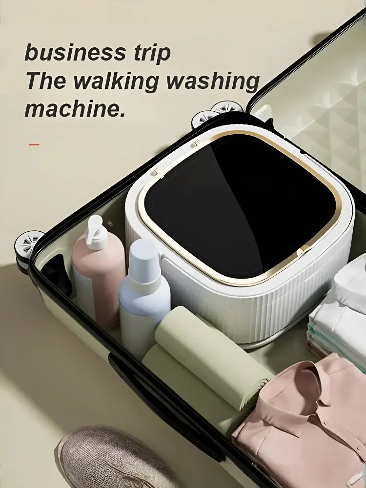 12L Large Capacity Fully Automatic Mini Folding Washing Machine Mini Washing Machine with Spin-dry Function Portable Washing
