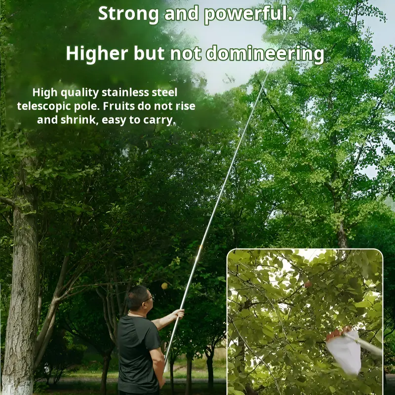Fruit Picking Tools Fruit Picking Grabber Telescopic Fruit Picking Tool High Altitude Picking Tool Thickened Thickened Long Pole