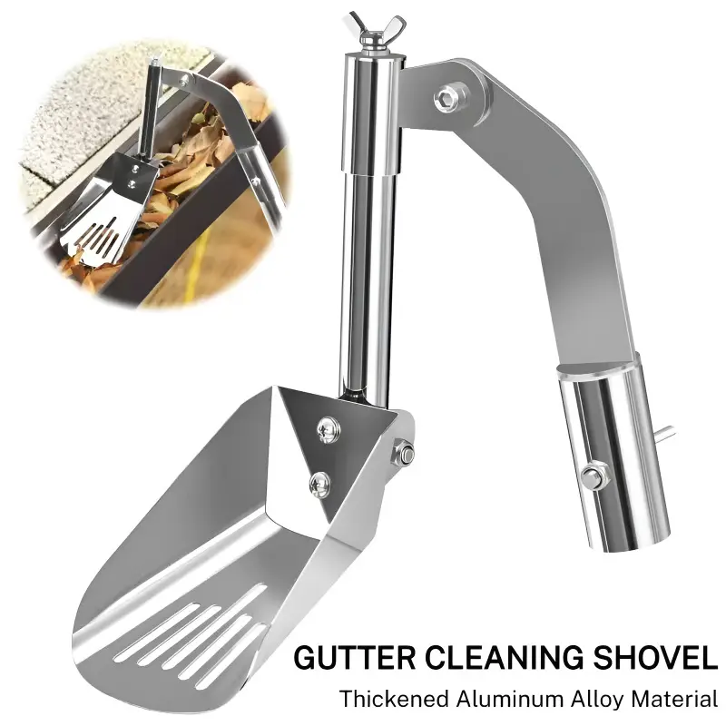 Gutter Cleaning Shovel Aluminum Alloy Roof Gutter Tools Gardening Eaves Shovel Rainy Day Household Drainage Tools Cleaning Shove