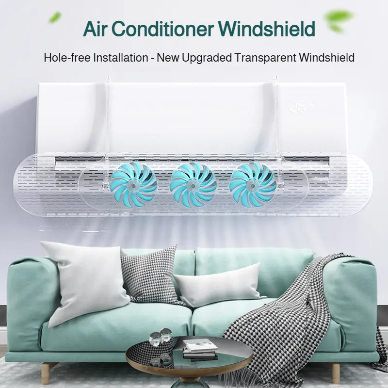Air Conditioner Windshield Anti Direct-Blow Air Conditioning Windshield Device 95*18cm Adjustable Retractable Universal