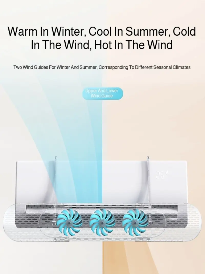 Air Conditioner Windshield Anti Direct-Blow Air Conditioning Windshield Device 95*18cm Adjustable Retractable Universal