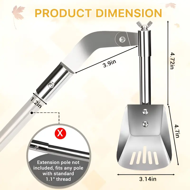 Gutter Cleaning Shovel Aluminum Alloy Roof Gutter Tools Gardening Eaves Shovel Rainy Day Household Drainage Tools Cleaning Shove