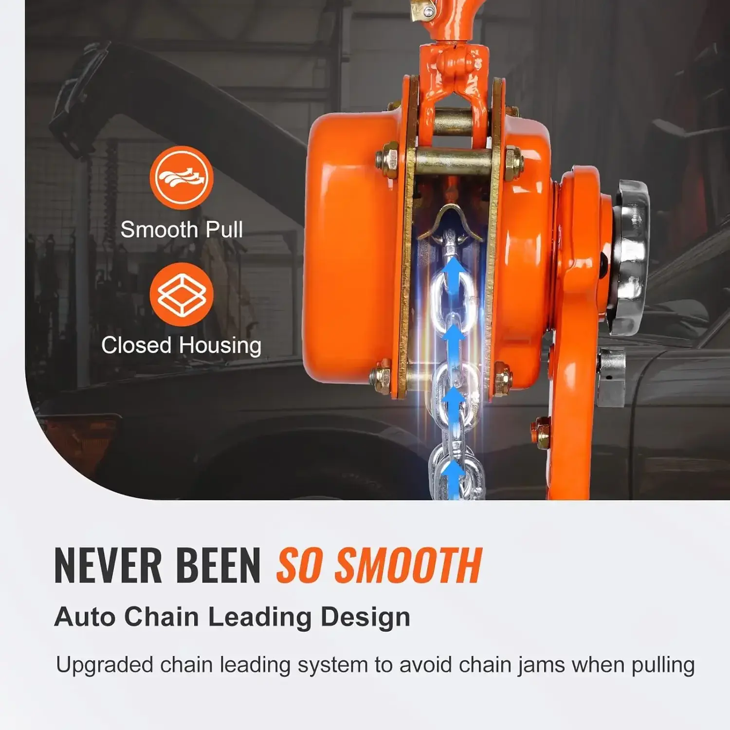 Manual Lever Chain Hoist,1-1/2 Ton 3300 lbs Capacity 10 FT Come Along,G80 Galvanized Carbon Steel with Weston Double-Pawl Brake